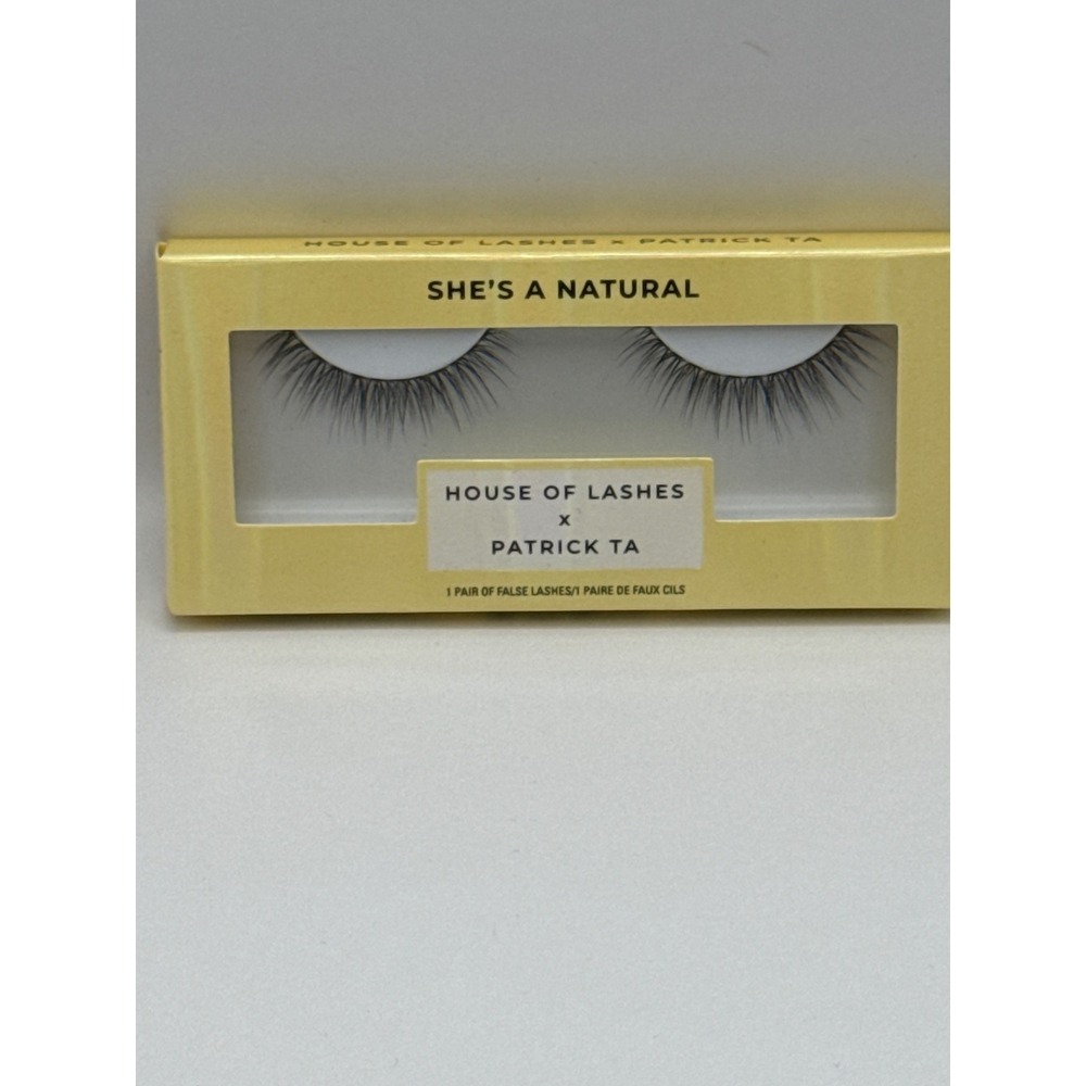 House of Lashes x Patrick Ta She's a Natural False Eyelashes Vegan Black 1 Pair